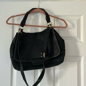 Black leather Plinio Visona bag